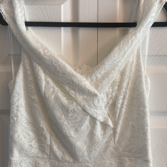 HR Homrain elegant lace dress high‎ low hem size L - Picture 3 of 8